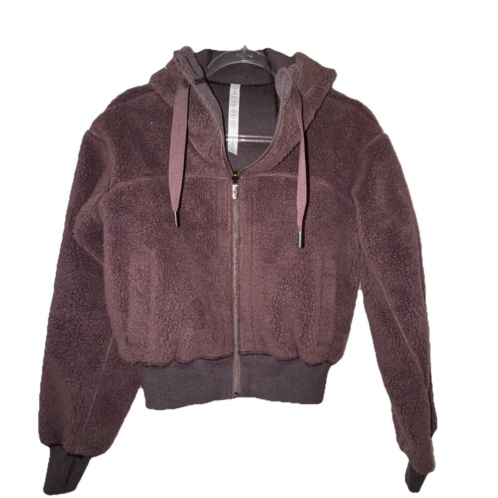 Lululemon Short Sweet and Sherpa Reversible Hoodie Cropped Jacket Size XS